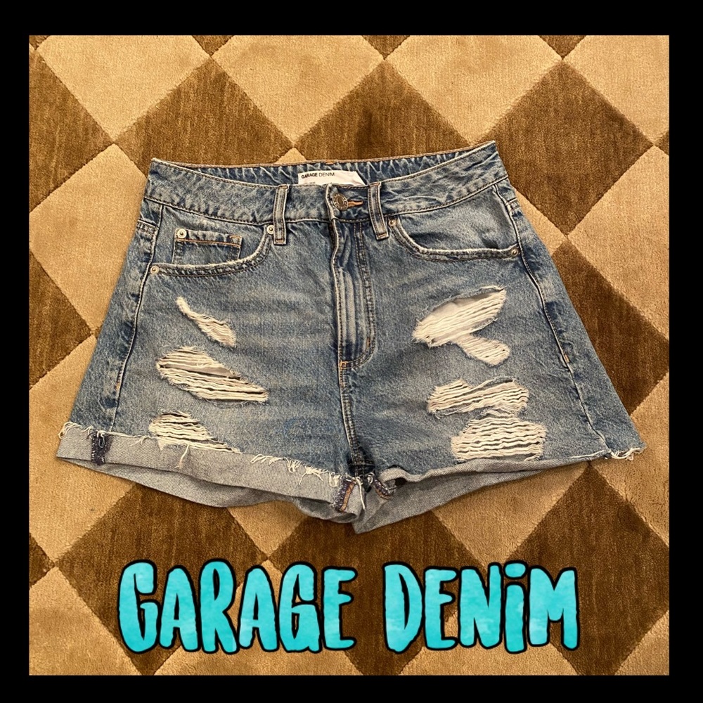 Garage denim distress cutoff jean shorts